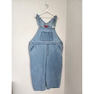 Vintage 90s Gloria Vanderbilt Light Wash Denim Bib Overalls Relaxed Baggy Fit 2X